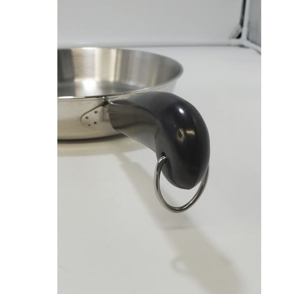 Vintage Revere Ware 1801 Tri-Ply Stainless Steel Disk Bottom 9" Fry Pan No Lid - Picture 5 of 7